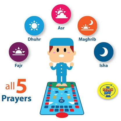 Islamic Salah Mat - Interactive Kids Prayer Mat for Children Education